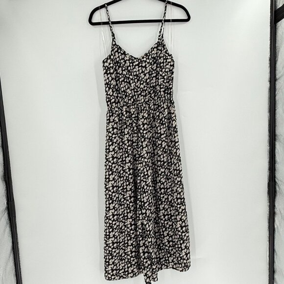 Papermoon Floral Black & White Sleeveless Jumpsuit M - Picture 2 of 9
